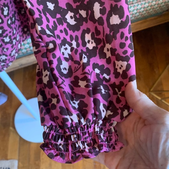 Nanette Lenore tassel front animal print blouse. Wornnonce - Picture 4 of 6